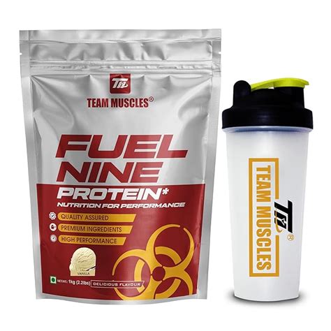 Team Muscles Fuel Nine Whey Protein-1 Kg | Whey Protein | Gold Whey ...