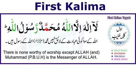 6 kalimas in Bengali And English