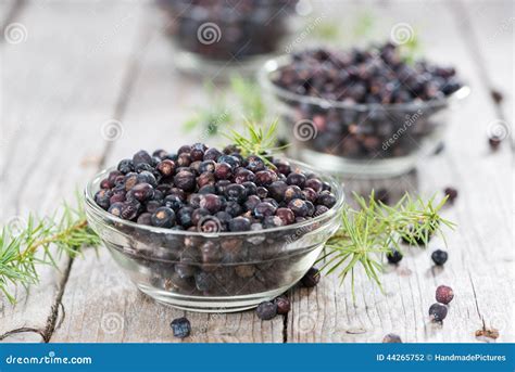 Portion of Dried Juniper Berries Stock Photo - Image of herbal, closeup ...