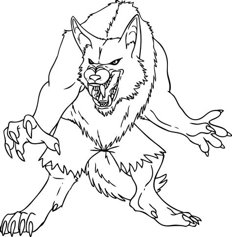 Werewolf Coloring Pages Printable