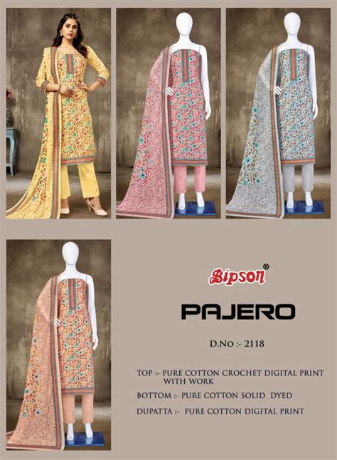 Bipson Pajero 2118 Printed Cotton Dress Material Collection