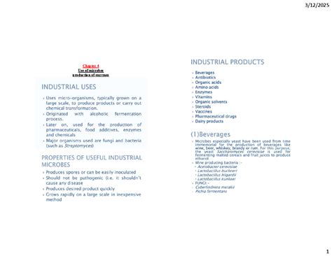 Unit 1 Ch 4,5 - notes - Pharmaceutical Biotech - Chapter 4 Use of ...