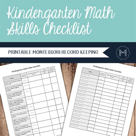 Image result for Elementary Math Skills Checklist