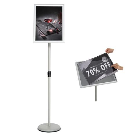Buy A3 Stand Floor Standing Sign Holder Snap Frame Aluminum Display ...