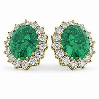 Image result for Emerald Cushion Cut Diamond Earrings