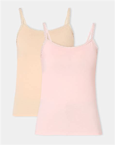 INTIMATES Pack of 2 Light Pink & Nude Camisoles