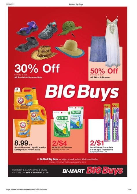 Bi-Mart Weekly Ad Jul 22 - Aug 04, 2020