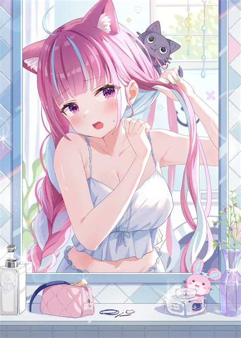 minato aqua and neko (hololive) drawn by mei_am0 | Danbooru