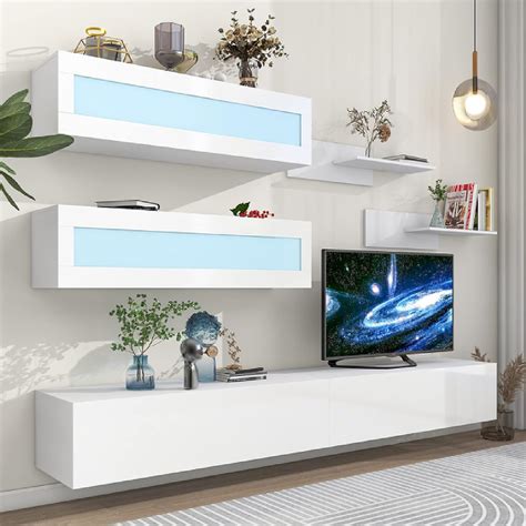Buy Modern High Gross Entertainment Center for 95+ Inch TV,Wall Mount ...