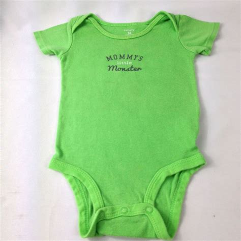 Carter's Boy Infant "Mommy's Little Monster " Green One Piece Sz 12M on eBid United States ...