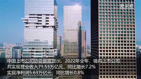 中国上市公司协会：2022年境内上市公司共实现营业收入71.53万亿元-新华网