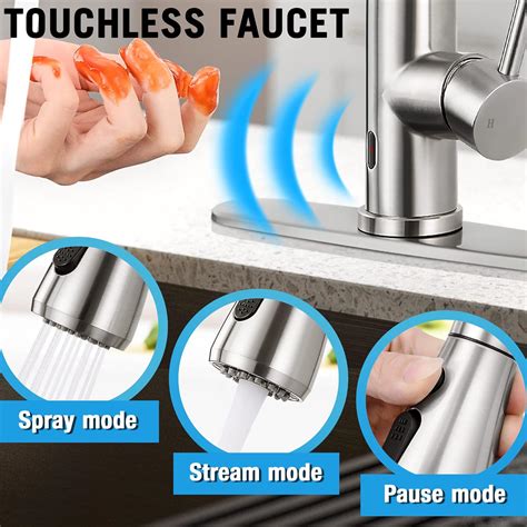 Buy Qomolangma Touchless Kitchen Faucet with Pull Down Sprayer, Motion ...
