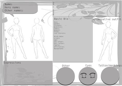 Image result for Character Design Sheet Template