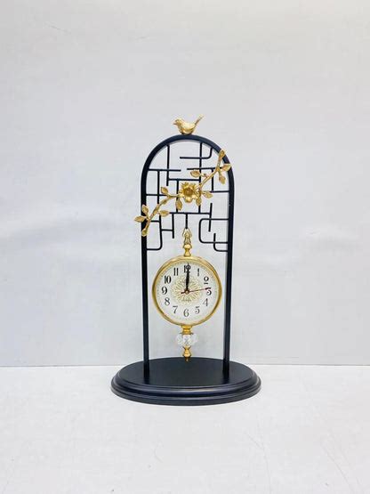 Clock, Designer Clock, Clock for Table, Clock in Black & Gold Color, C ...