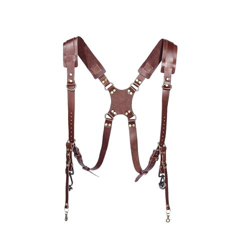 GINNI Leather Pro in Style Camera Strap Accessories for 2 Cameras/Dual ...
