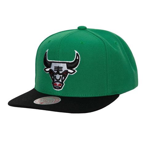 Chicago Bulls Green/Black Snapback Hat - Clark Street Sports