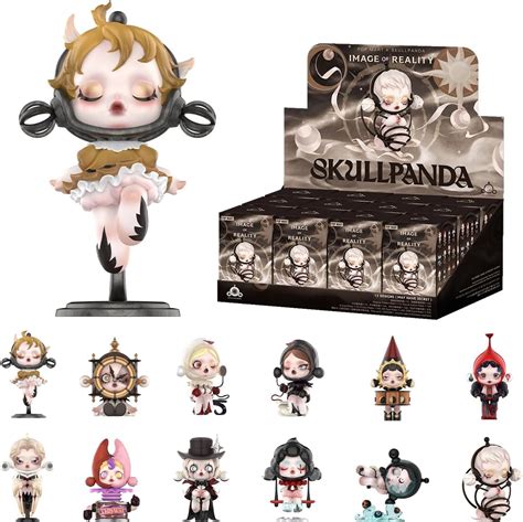 Amazon.co.jp: POP MART SKULLPANDA Image Of Reality シリーズ【アソートボックス 12ピース】 ポップマート ガチャガチャ ブラインド ボックス ...