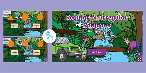 👉 Regular and Irregular Polygons KS1 Maths Sorting Game