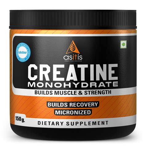 AS-IT-IS Nutrition 100% Creatine Monohydrate, Pure 2.5g Micronized ...