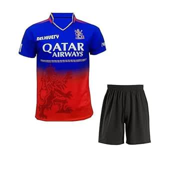 RCB Virat 18 Official New Jersey 2024 with Black Set (Kids,Boys,Men)(12 ...
