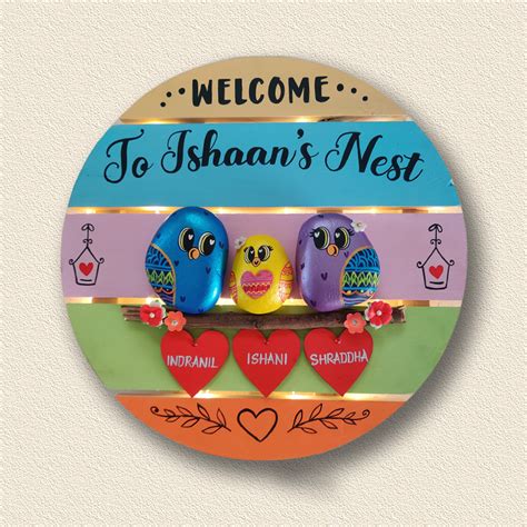 Colourburst Family of 3 Backlit Nameplate – Custom Home Entrance Sign ...