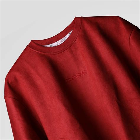 RED SUEDE EMBROIDERED T-SHIRT – Hophead