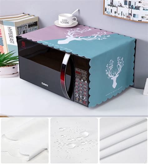 DARSHANAM WORLD Microwave Oven Cover, Waterproof Modern Design Kitchen ...