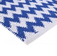 Cosmorugs Handwoven Designer Cotton Dhurries – Blue & White, 6mm Thick ...