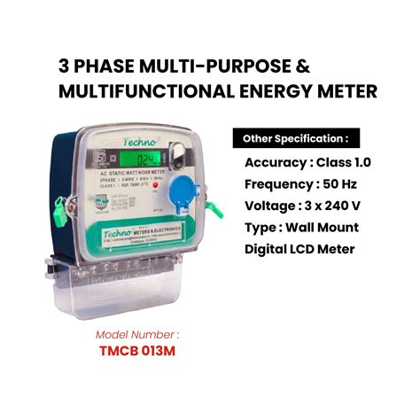 THREE PHASE DIGITAL MULTIFUNCTIONAL ENERGY METER (5 A-CTO) – Techno ...