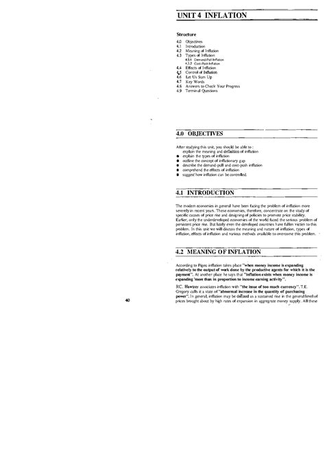 Unit-4 - imp - UNIT 4 INFLATION Structure Objectives Introduction ...