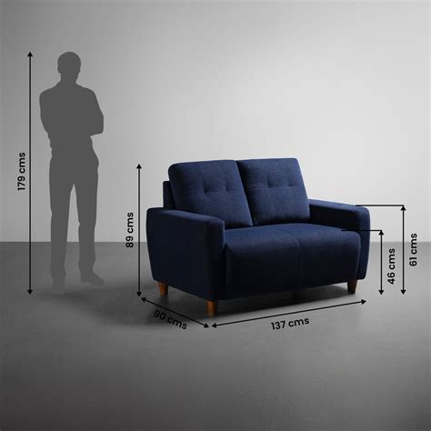 Buy Sleepyhead Yolo 2 Seater Berry Blue Fabric Sofa Online at Best Price