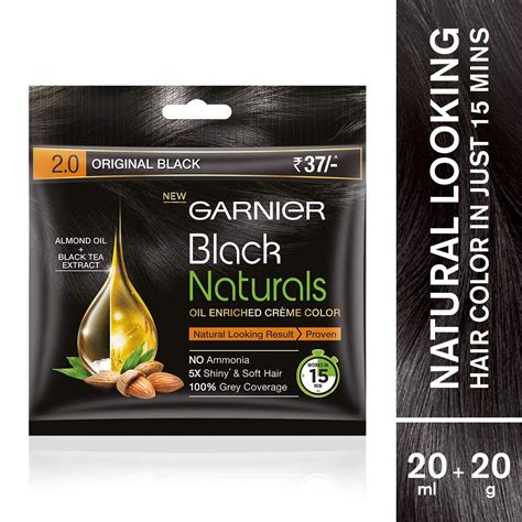 Garnier Black Naturals Hair Color For Men & Women – Shade 2.0 Original ...