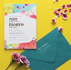 Colourful Wedding Invitations by Bright And Colorful Modern Wedding Invitations Colourful Wedding Invitations