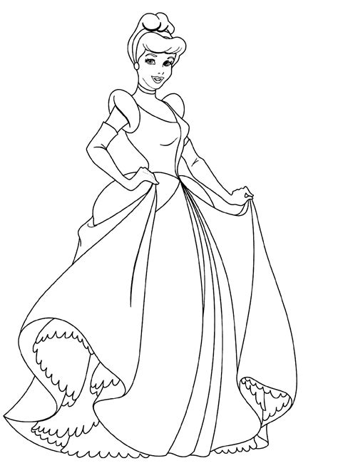 Cinderella Coloring Pages Free Printable - Holiday Printable Activities