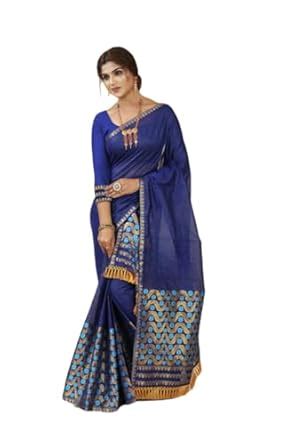 Buy VM Selling Hub Women's Assamese Cotton Blend Traditional Assam ...