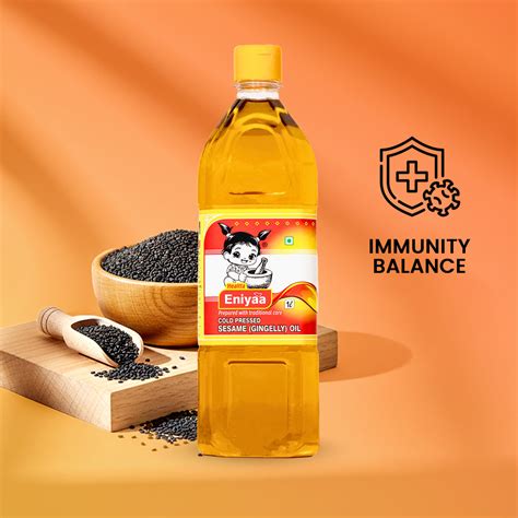 Cold Pressed Sesame Oil 1 Litre | Pure Chekku Gingelly Oil – Eniyaa Oil