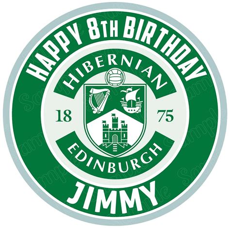 Buy CAKECERY Hibernian FC Edible Image Cake Topper Birthday Sheet Decal ...