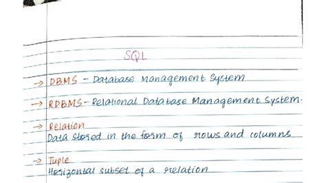 MySQL Database Management System Notes - SQL Concepts and Commands ...