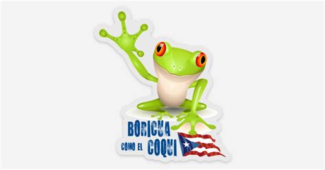 Puerto Rican frog El Coqui by JCGraphixArts | Clear stickers | Sticker ...
