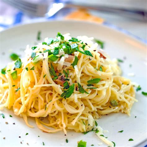 Angel Hair Alfredo with Jalapeño and Pancetta Recipe | We are not Martha