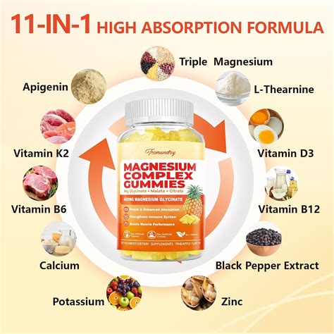 Tcemundry Triple Magnesium Complex Supplement Gummies for India | Ubuy