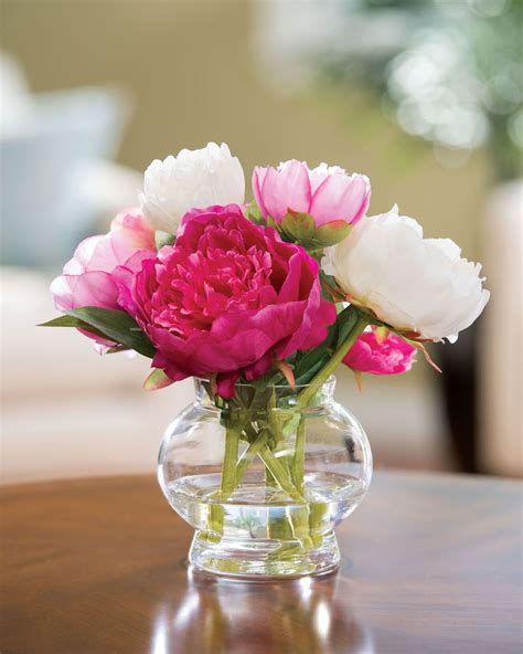 Large Peony Silk Flower Centerpiece in Mixed Mauve Pink designed in ...