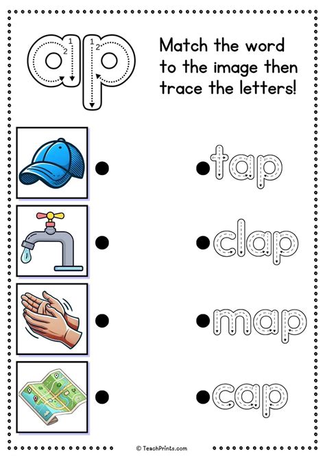 Free 'Ap' Word Family Worksheets - Teach Prints