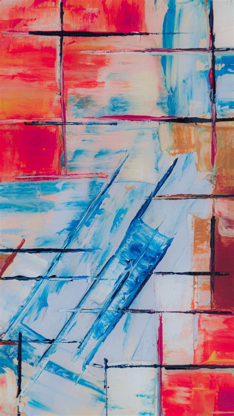 Download wallpaper 1080x1920 abstraction, lines, brushstrokes, canvas ...