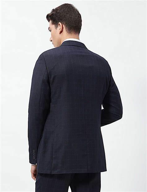 Buy Checked Slim Fit Single-Breasted Blazer at Marks & Spencer