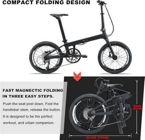 KABON 20inch Carbon Fiber Folding Bike for Women Commuters India | Ubuy