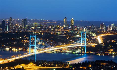 Istanbul's Bosphorus Bridge at Night - 8K Ultra HD Wallpaper by kisa kuyruk