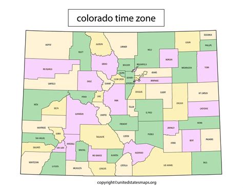 Colorado Time Zone Map | Mountain Time Zone Map Colorado