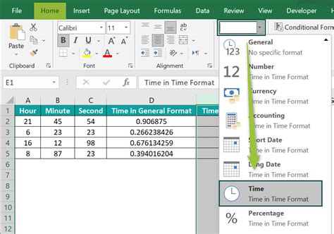 Excel Formula to Enter Time 的图像结果