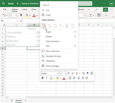 Image result for Copy/Paste Excel Move Right